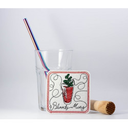 Stickdatei ITH - Untersetzer Bloody Mary